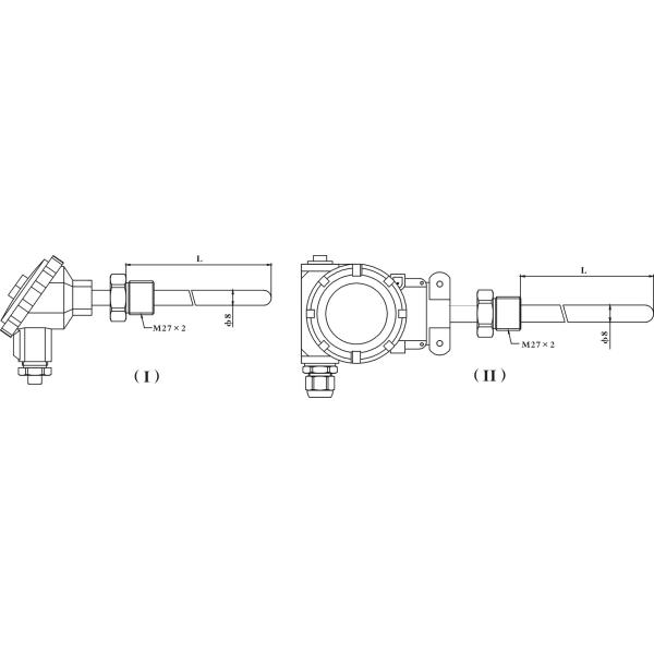 PT100 Temperature Transmitter -55~1200℃ IP65 Stainless Steel