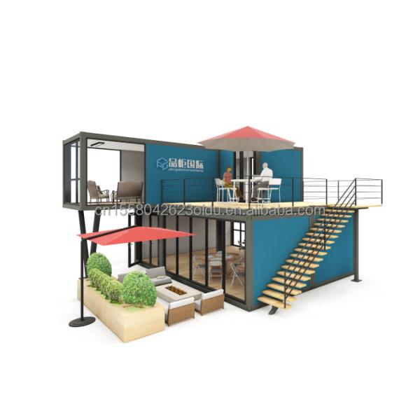 Modular Steel Buildings Hotel Container Houses Movable Prefab 40ft Shipping Fast Food Container Restaurant Cafe Coffee Shop and Bar