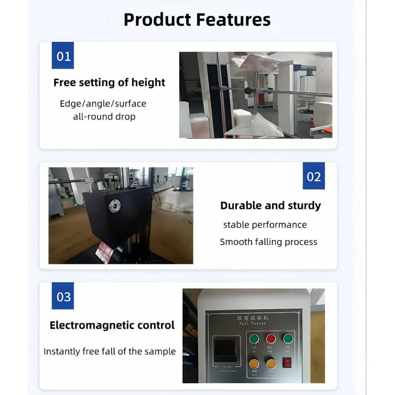 Single Wing Carton Drop Tester | Packaging Box Free Fall Impact Testing Machine for Edge, Corner and Surface Drop Test
