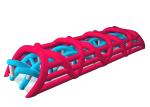 Combo Bouncy Obstacle Course For Recreation / Competition Tarpaulin Material