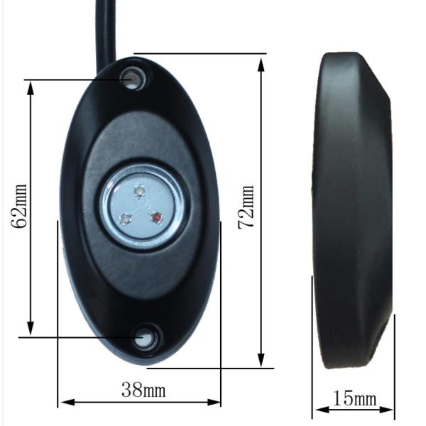 12 Pods CREE LEDs Remote 9W Multicolor Rock Lights