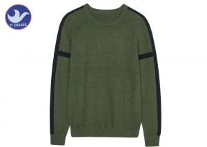 China Reglan Long Sleeves Men's Knit Pullover Sweater Back Slit Special Stripe Soft on sale