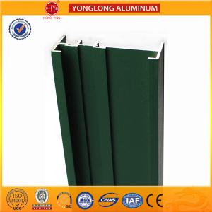 China Square Green Powder Coated Aluminum Alloy Extrusion With Strong Stability wholesale