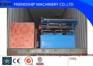 Automatic Steel C Z Purlin Roll Forming Machine With PLC Control System