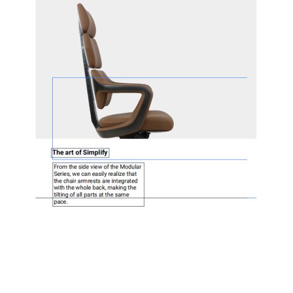 PU Leather Lumbar Support Chair High Back Executive Office Computer Chair Fixed Armrest