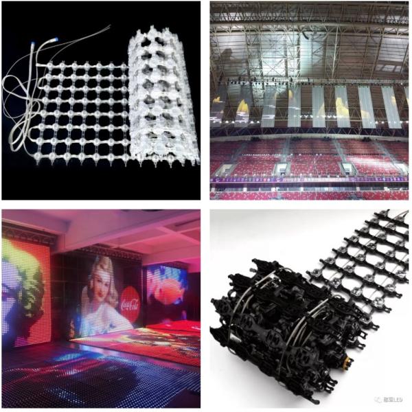 Outdoor Flexible LED Mesh Curtain High Brightness High Refresh Rate