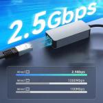 2 In 1 Aluminum USB 3.0 Type C Ethernet Adapter for Fast and Stable Network