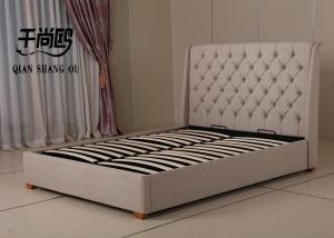 China Durable Customized King Size Upholstered Platform Bed With Storage Space Underneath wholesale