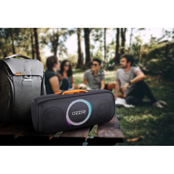 OZZIE LED Light Bluetooth Speaker 40W ABS Plasic Material IPX4 Waterproof