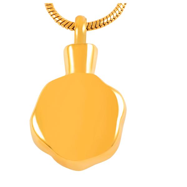 Picture Plating Black Gun Plated Peony Pendant Cremation Jewelry Memorial Urn Necklace