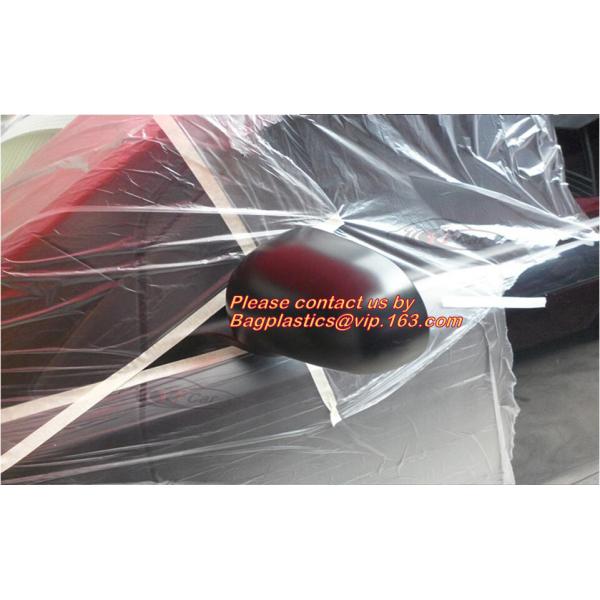 Pre-tapd paint masking film HDPE,Car paint repair masking film with tape, Hot sell masking film with adhesive tape, PAC