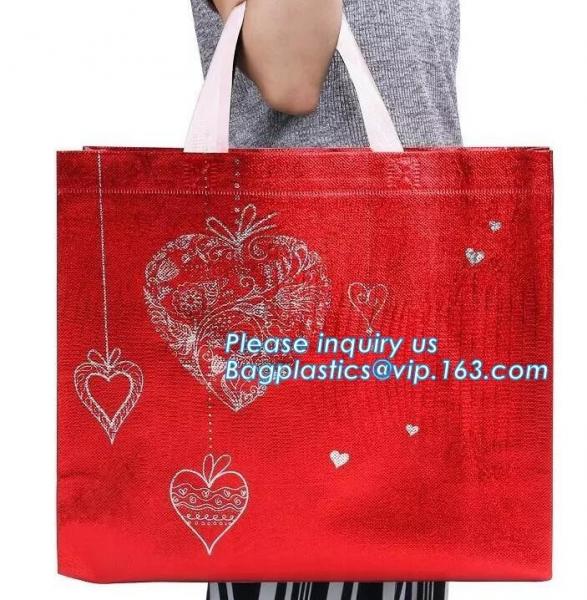 Quality Chinese suppliers custom printed shopping portable hand non woven bag with print logo, 100% biodegradable laminated non for sale