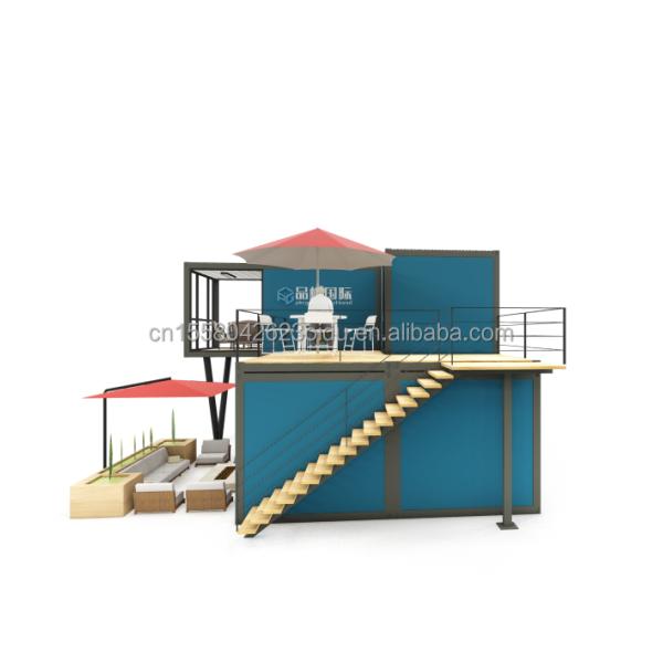Modular Steel Buildings Hotel Container Houses Movable Prefab 40ft Shipping Fast Food Container Restaurant Cafe Coffee Shop and Bar