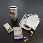DIY Kit USB 3.1 Type C Metal Connector Plug Shell Data Charge Cable For Cell