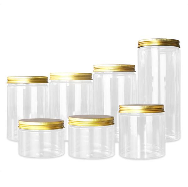 Quality Customizable Clear Plastic Jars with Lids for Storage and Display for sale