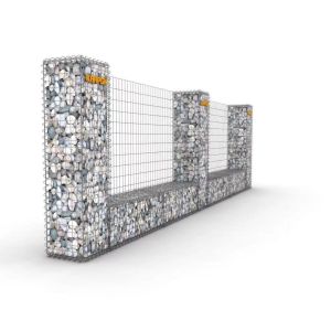 China 2x0.2x2m Galvanized 6mm Dia Welded Mesh Gabion Fence Wall wholesale