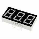 Common Cathode 20mA emerald green LED Module 3 digit 7 segment display