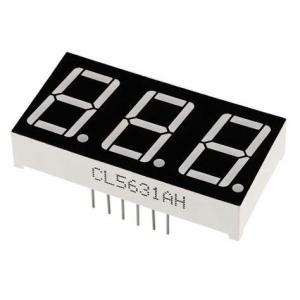 China Common Cathode 20mA emerald green LED Module 3 digit 7 segment display wholesale