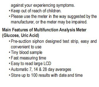 2 in 1 Machine High Precision Uric Acid Blood Glucose Analyzer