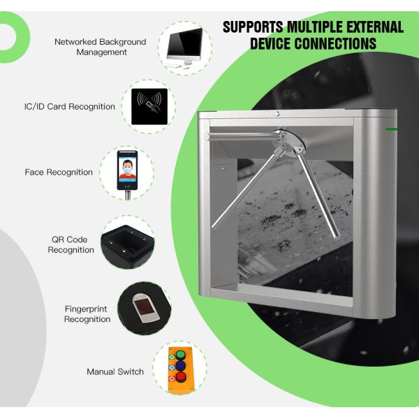 HCW Security Tripod Turnstile Gate Access Control Face Recognition Turnstile for Gyms Scenic Area