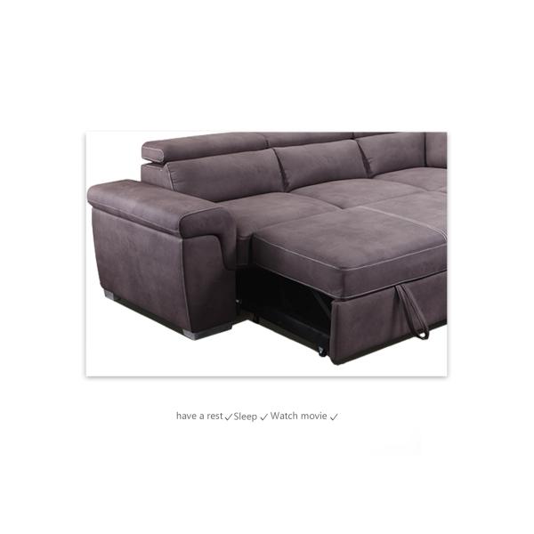 Durable Comfortable Sleeper Sofa , Abrasion Resistant Fabric Couch Bed