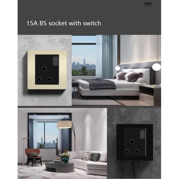 UK Square Box Socket With 3 Round Holes 15A 250V flame resisting