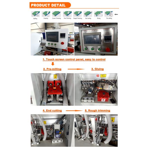 16.5KW Power Building Material Shops Wood Furniture Machine Straight Automatic Edge Bander