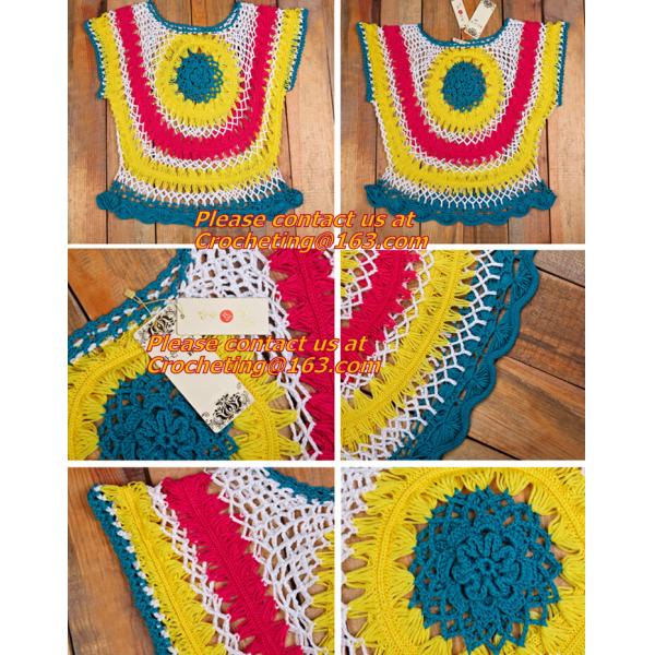 Crocheted pullover, spring summer women's crocheted sleeveless pull over top with stretch