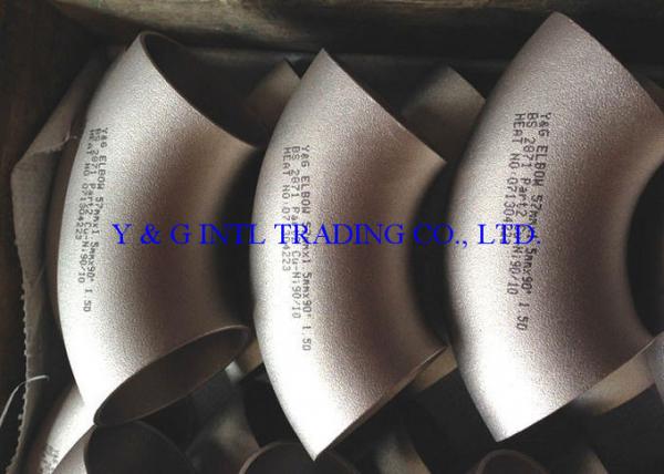 Butt - Welding Stainless Steel Pipe Flange Fittings Cu Ni 90 / 10 SCH40 90 Degree Elbow