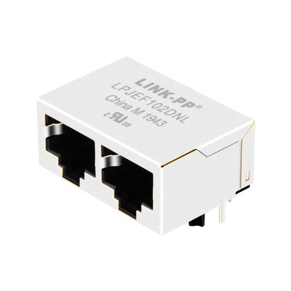 Quality Cross 5406443-1 Ethernet Rj45 Connectors 1X2 8/8 R/A Shielded , LPJEF102DNL for sale