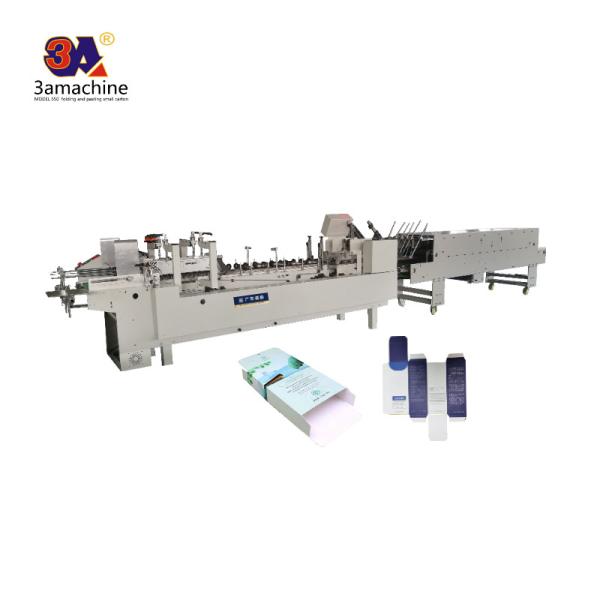 Box Unfolded Widest Paper Size 600mm Automatic Box Folding Gluing Machine Folder