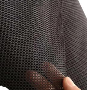 Single Layer Polyester Mesh Fabric , Black Stretch Poly Mesh Netting Cloth