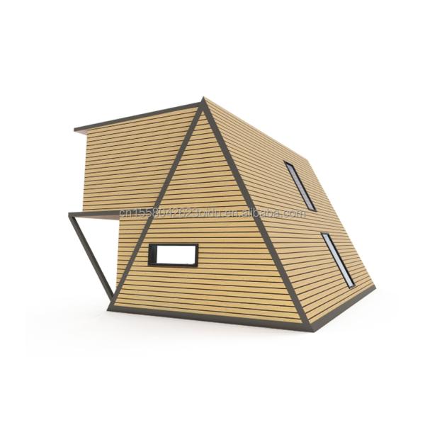 Triangle Shape Container House Wooden Houses Prefab Home with Wall 50/75/100mm Wave Sandwich Panel