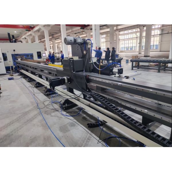 PLC Control Cnc 3D Beams Drilling Marking Cutting Machine Line BT40 Main Spindle