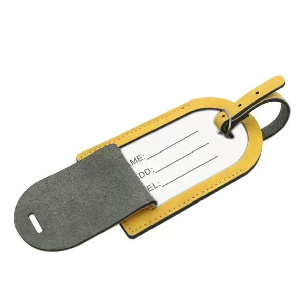 Custom Blank Sublimation Luggage Labels Travel Name Tag Double Sided Printing PU Leather Sublimation Luggage Tags