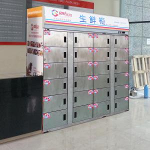 China Smart Refrigerated Food Fresh Locker Frozen Storage Metal Self Service wholesale