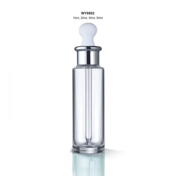 Quality Round Liquid Glass Dropper Bottles With Aluminum Cap 15ml 20ml 30ml 50ml for sale