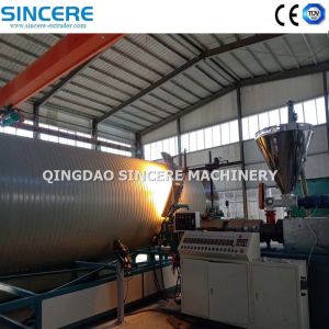 China Diameter 200mm-4000mm Spiral Pipe Extruder Winding Pipe Extrusion Line wholesale