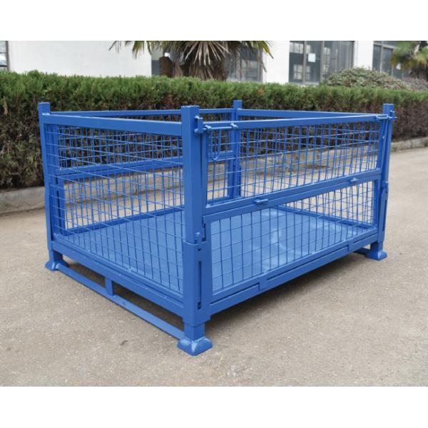 A50: Stackable and Foldable Storage Steel Wire Mesh Pallet Cage work bin wire mesh pallet container