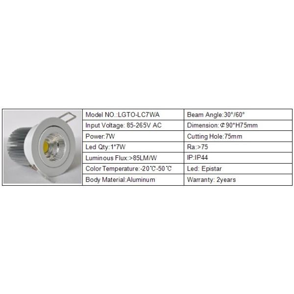 adjustable head COB led recessed ceiling light
