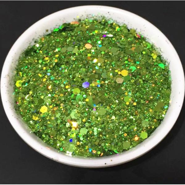 White Chunky Glitter Powder Nail Art 1kg Bag Package Mixes White Color Glitter for Colorful Nails