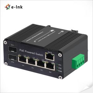 China Din Rail 5 Port Industrial PoE Switch SFP Gigabit Ethernet Switch on sale