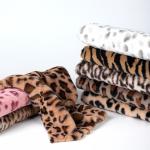 100% Polyester Soft Animal Printing Faux Rabbit Fur Fabric Customize Printing