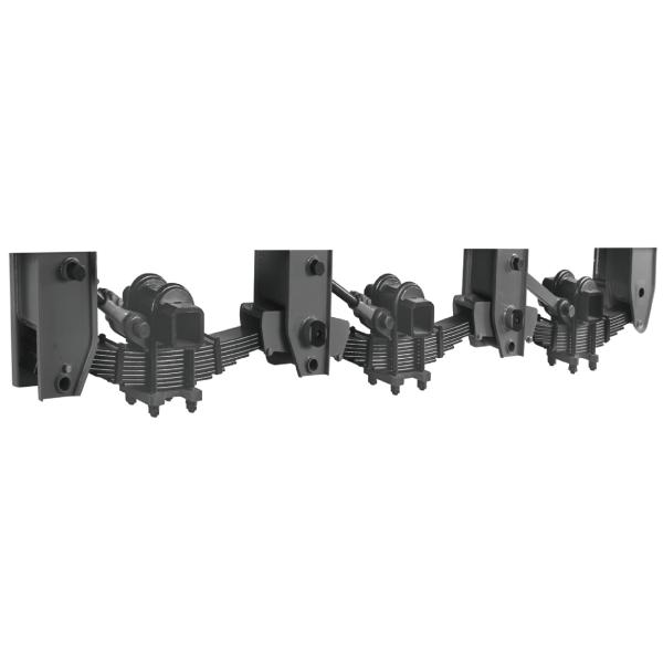 Huajing 11T 3 Axles Trailer Suspension System With 9 Leaf Trailer Springs