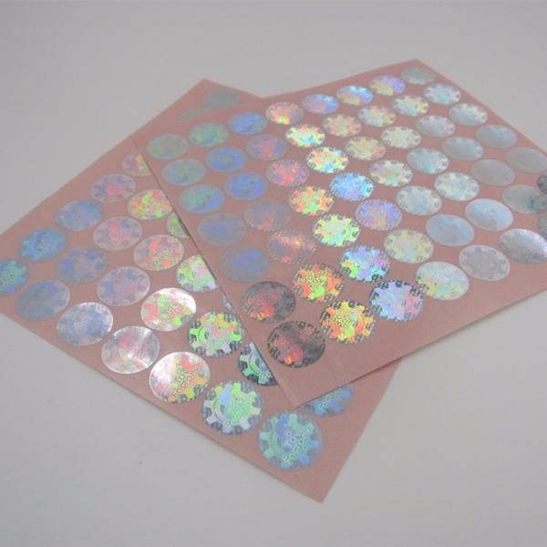Round Shape Security Hologram Stickers , Genuine Hologram Stickers