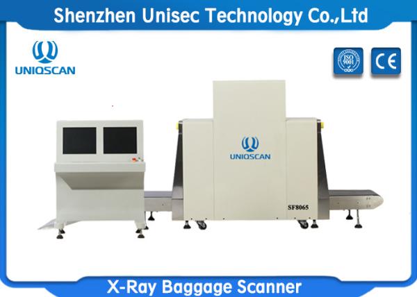 Quality UNIQSCAN L - Shaped Array Airport Security X Ray Baggage Scanner System Dual Energy X Ray Inspection Machine for sale