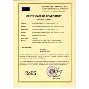 KUNSHAN WONDERTEK TECHNOLOGY CO.,LTD. Certifications