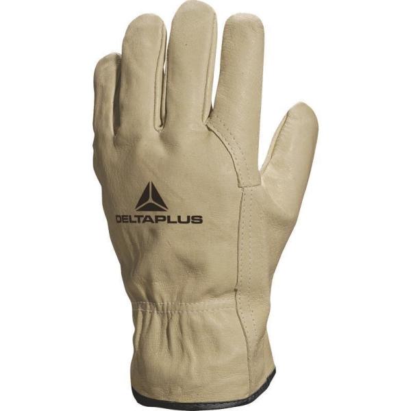 Deltaplus Cowhide Leather Hand Protective Safety Working Gloves for Men and women Driving&Handling
