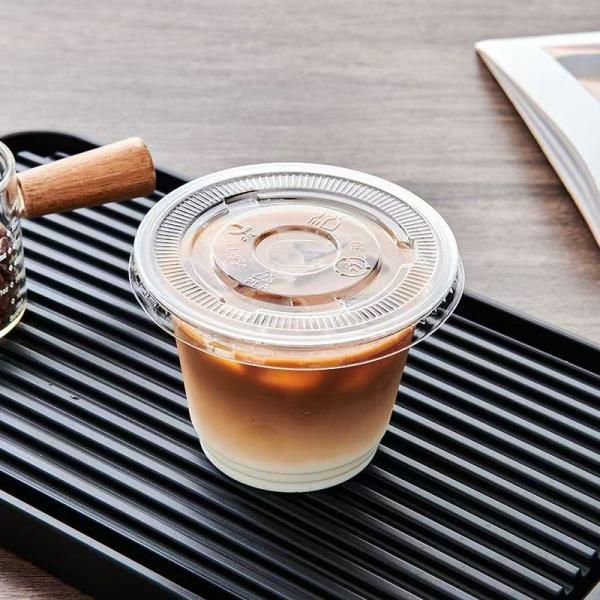 Biodegradable PLA Plastic Cup 550ML printed logo cold drink cups with lids