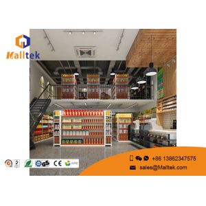 China Customization Design Metal Gondola Display Rack Flat Back Gondola Shelf wholesale